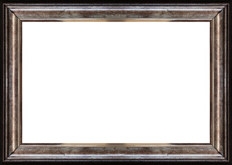 Brown retro wooden rectangle picture frame