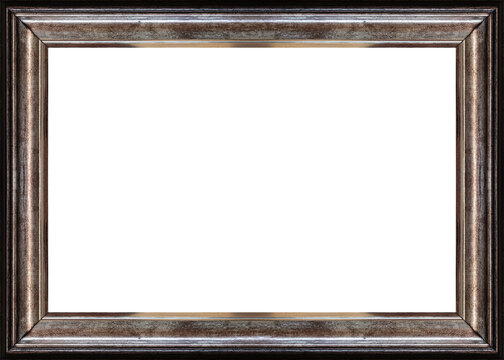 Brown retro wooden rectangle picture frame