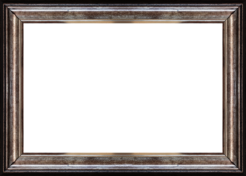 Brown retro wooden rectangle picture frame