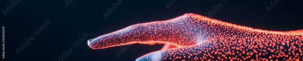 Aufkleber Futuristic Cybersecurity Holographic Digital Network Visualization on Tablet - Cutting-edge Risk Management Content in Modern Tech and Business Defense Strategies