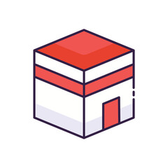 Kaaba icon vector stock illustration