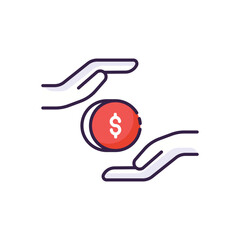 Charity  icon vector stock illustration