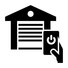 Garage Door Opener Glyph Icon Design