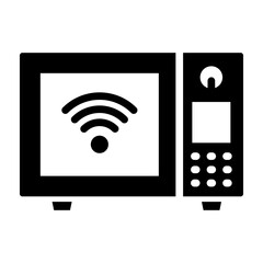 Smart Oven Glyph Icon Design