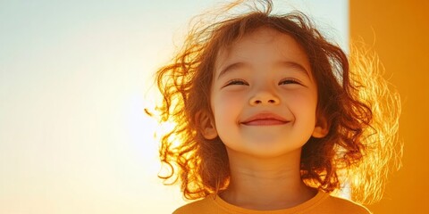Radiant Childhood Smile Sunlit Timeless Portrait in Warm Tones - Dental Health Campaign Imagery and Family Wellness Content for Pediatric Care and Parenting Narratives
