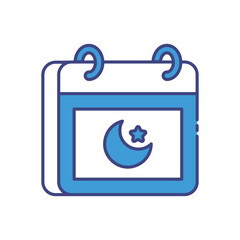 Ramadan calendar icon vector stock illustration