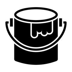 Tin with Paint Glyph Icon Design