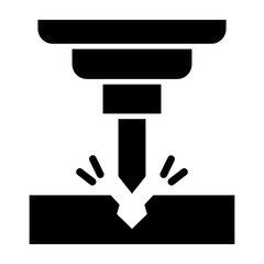 Plasma Cutter Glyph Icon Design
