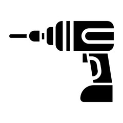 Electric Drill Glyph Icon Design