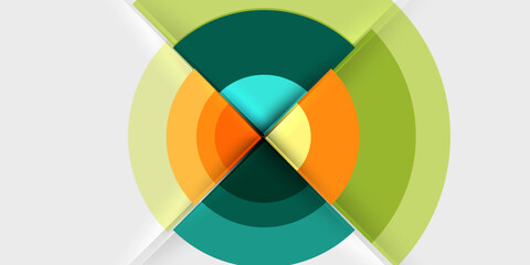 Obraz premium Target circle geometric abstract shapes. Vector Illustration For Wallpaper, Banner, Background, Card, Book Illustration, landing page