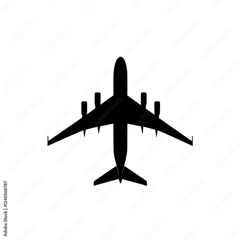 Wall mural an isolated modern plane icon in flat style is ideal for enhancing your web design.