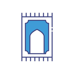 Prayer Mat icon vector stock illustration