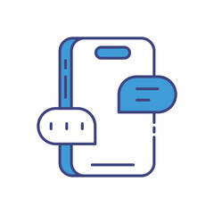 Mobile Eid Chat icon vector stock illustration