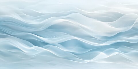 Abstract, Elegant Light Blue Minimalist Wave Texture Pattern Seamless Background, Delicate Textile