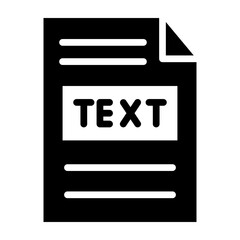 Text File Glyph Icon Design