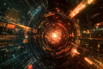 Obraz premium Abstract technology digital hi tech background.