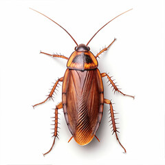 Cockroach isolated on white