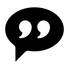 Quotes Glyph Icon Design