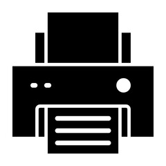 Printer Glyph Icon Design