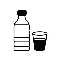 Bottle icon vector stock illustration