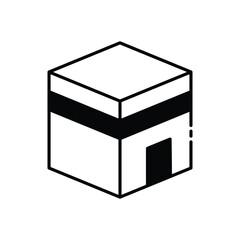 Kaaba icon vector stock illustration