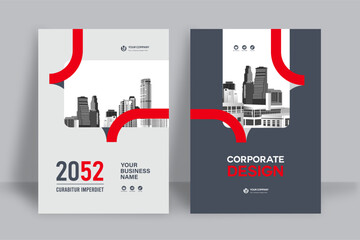 City Background Business Book Cover Design Template