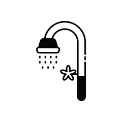 Shower icon vector stock illustration