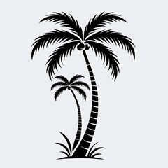 Fototapeta premium art, illustration, vector, image, wallpaper, art image palm tree, palm trees vector black and white