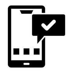 Text Message Glyph Icon Design