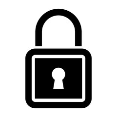 Padlock Glyph Icon Design