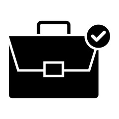 Briefcase Glyph Icon Design