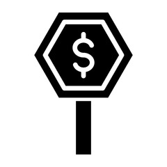 Bid Glyph Icon Design