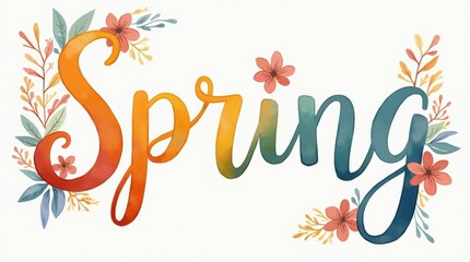 Word Spring  in different styles