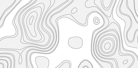 Abstract world map with black and white Ariel view contour wave line style world map top view. Topography map template for infographics Relief of the world map continent business background.