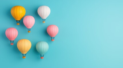 Obraz premium Surreal and Whimsical Hot Air Balloon Festival at Sunrise with Vibrant Floating Balloons in a Dreamlike Atmospheric Landscape
