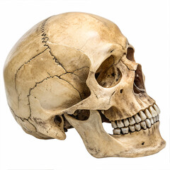 Fototapeta premium Human skull isolated.