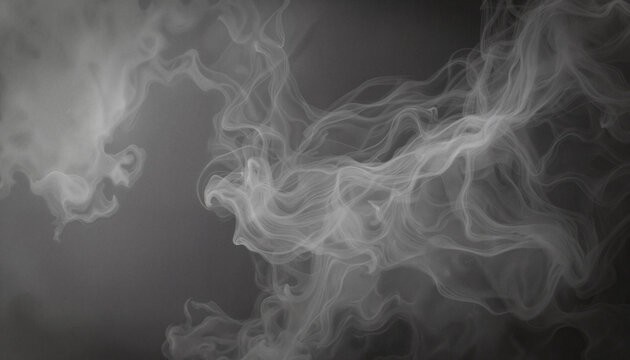 Ethereal smoke patterns swirling in monochrome backdrop, artistic representation