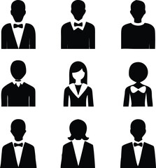Business avatars , profile icons set
