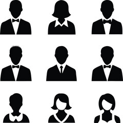 Business avatars , profile icons set