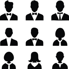 Business avatars , profile icons set
