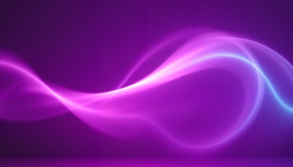 Naklejka premium Flowing ultraviolet light patterns on a dark background, visual art