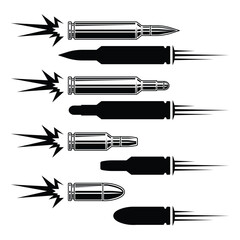 Fototapeta premium Fast Flying Bullet Vector Illustration