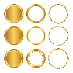 Golden Circle Frame Vector Illustration