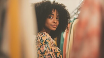 Fashion inspiration in vibrant clothing store setting