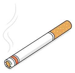 Cigarette with flowing smoke captured in a stylized, moody form—perfect for noir visuals, film covers, or storytelling visuals that need a sense of atmosphere or tension.
