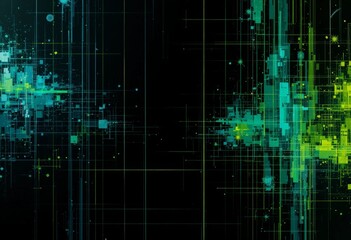 Fototapeta premium Abstract background, black, green, grunge, sport background. Design template