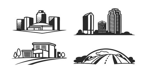 Albuquerque, New Mexico Skyline – Modern Line Art City Illustration