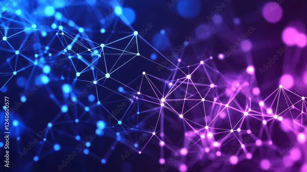 Poster a futuristic presentation design in 3d features a digital technology background adorned with network
