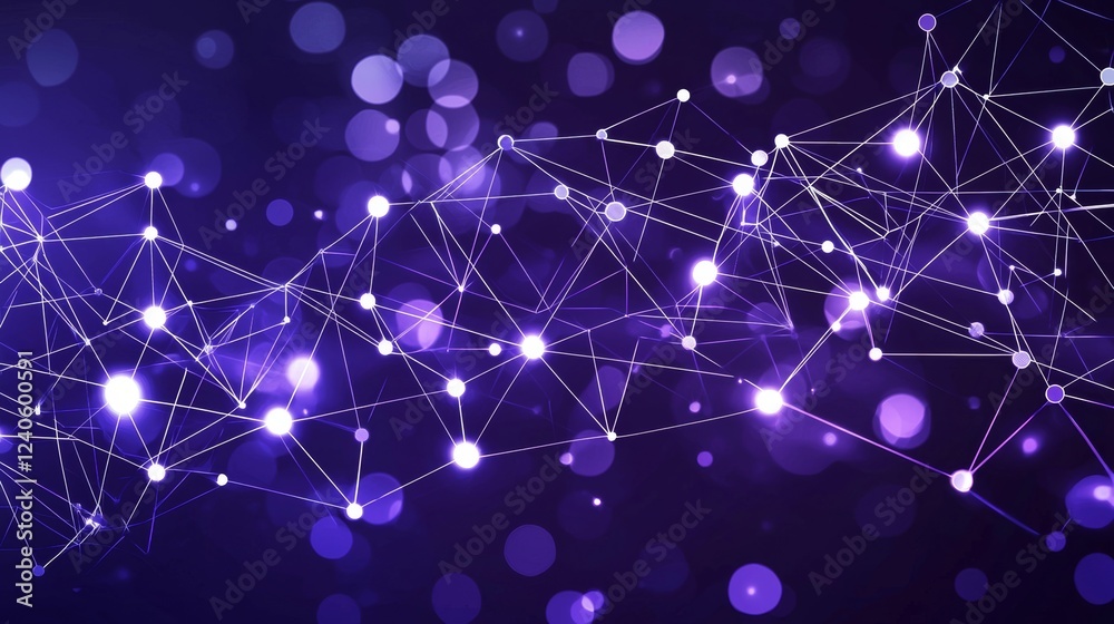 Poster digital technology background with network connection dots and lines, perfect for a futuristic prese