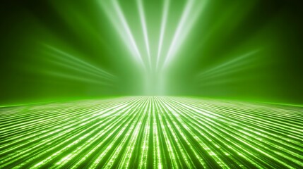 Obraz premium Green light streaks, empty space